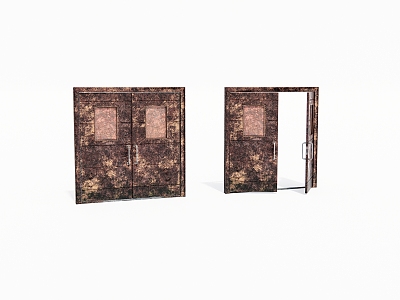 Old metal door 3d model