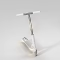 Sleek White Modern Electric Scooter With LED Lights And Foldable Design