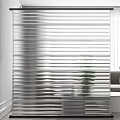 Modern Room Dividers with Vertical Slats Frosted Glass and Grid Designs for Home Interior