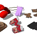 Collection of Various Gloves Socks and Clothing Items for Daily Use