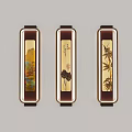 New Chinese style wall lamp combination 3d model
