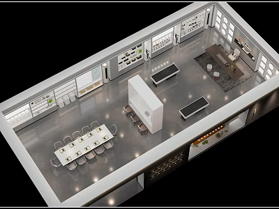 Modern Manufacturing Workshop With Production Workstations Industrial Machinery And Spacious Layout 3d model