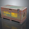 Vintage U.S. Army Property Commercial Equipment Storage Container With American Flag