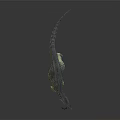 Realistic Carnivorous Dinosaur Model In Standing Pose With Spiked Back And Sharp Teeth