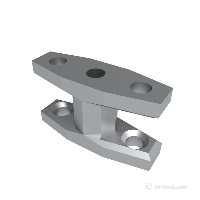 Industrial Precision Metal Mechanical Part With Multiple Holes And Geometric Structure 3d model 