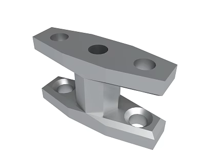 Industrial Precision Metal Mechanical Part With Multiple Holes And Geometric Structure 3d model