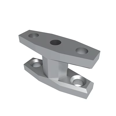 Industrial Precision Metal Mechanical Part With Multiple Holes And Geometric Structure 3d model