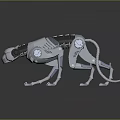 Modern Robot Dog Mechanical Dog Machine Warrior Mechanical Combat Police 3d model