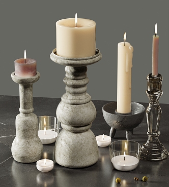 Modern Candlestick Combination 3d model