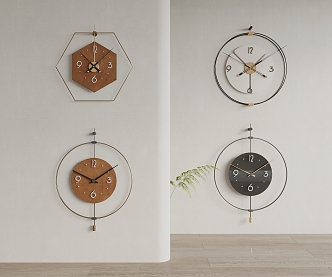 Modern Clock Wall Decoration 3d model