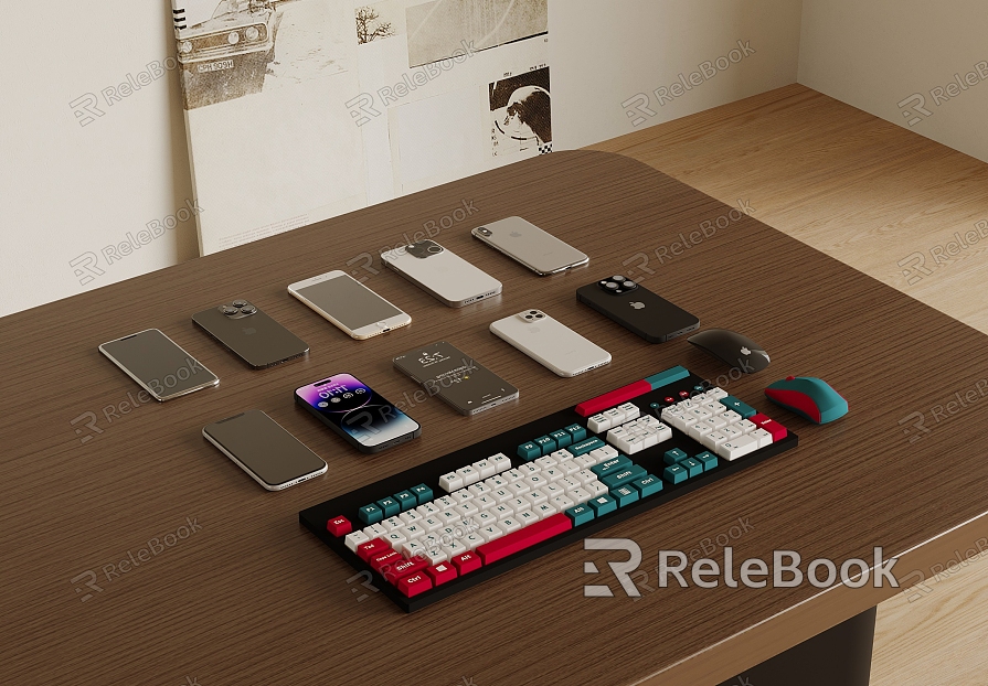 Mobile Phone Mouse Keyboard model