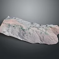 Scenic Mountain Landscape Aerial View With Light Brown Pink And Green Natural Terrain