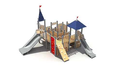 Modern slide amusement products 3d model