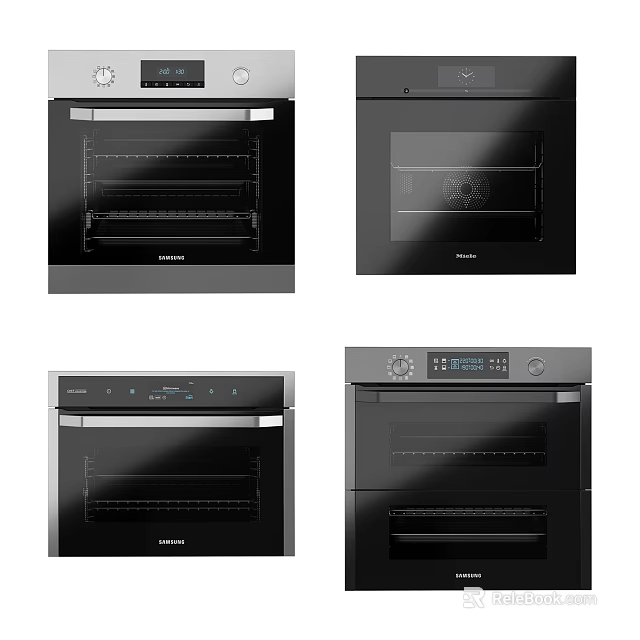 Modern Kitchen Appliances Featuring Various Stylish Oven Designs For Home Use 3d model