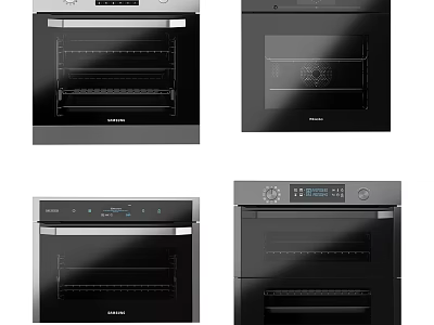 Modern Kitchen Appliances Featuring Various Stylish Oven Designs For Home Use 3d model