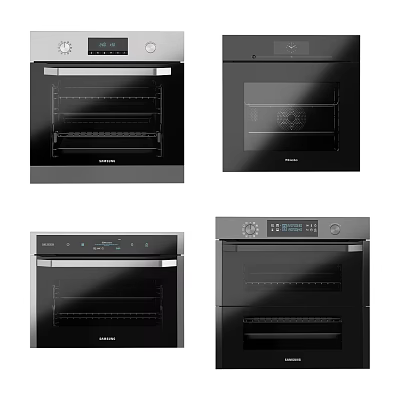 Modern Kitchen Appliances Featuring Various Stylish Oven Designs For Home Use 3d model