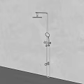 Modern Chrome Shower System with Rainfall Head and Handheld Sprayer Wall Mounted Design for Bathroom