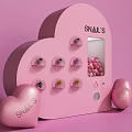 SNAILS Heart Shaped Pink Amusement Equipment With Candy Dispenser And Decorative Hearts
