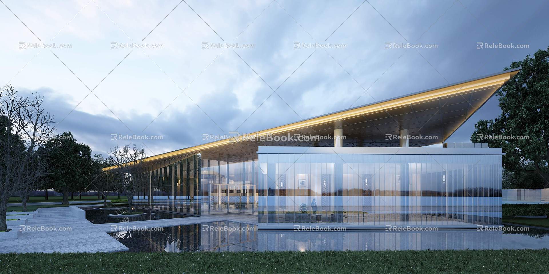 Modern Sales Office Building Sales Office Sales Center 3d model