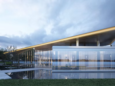 Modern Sales Office Building Sales Office Sales Center 3d model