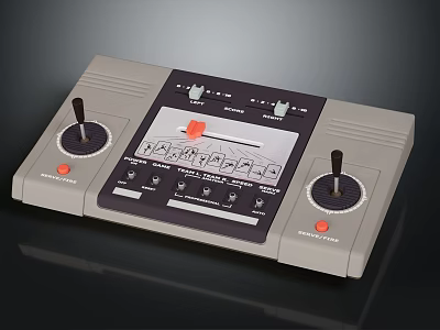 Professional Control Panel Device With Dual Knobs Buttons And Display Screen 3d model