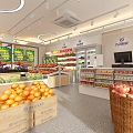 Modern Fruit Shop 3d model