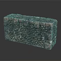 Rustic Stone Brick Box Structure With Handcrafted Textured Exterior Surface Design 3d model