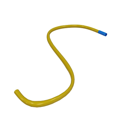 Yellow Flexible Rubber Hose With Blue End For Home Garden Applications 3d model
