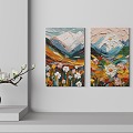 Nordic decorative painting 3d model