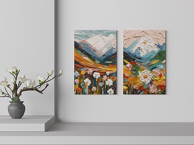 Nordic decorative painting 3d model