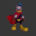 Game And Movie Character With Blue Hat Red Cape Yellow Shoes And Crossed Arms
