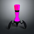 Modern Pink Decorative Equipment With Black Winged Base And Unique Design