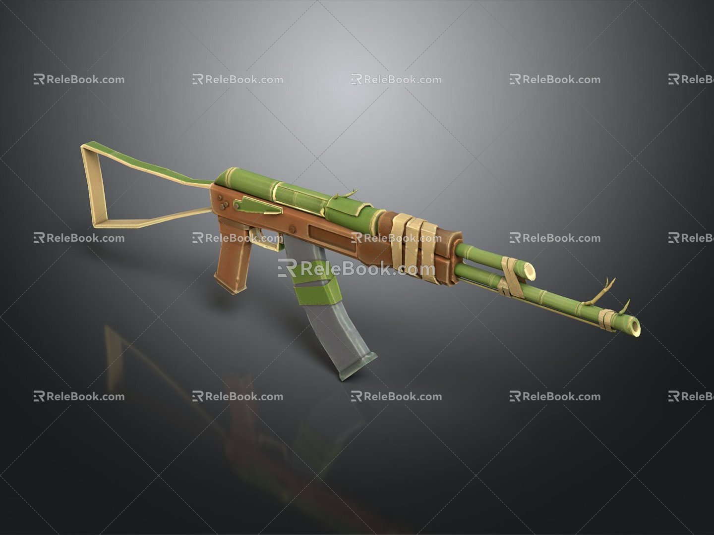 rifle semi-automatic rifle combat rifle battle rifle carbine war rifle attack rifle 3d model