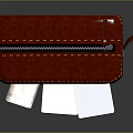 Red Leather Wallet with Zipper Closure Holding Cash and Cards for Daily Use