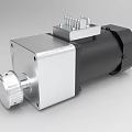 Industrial Gear Motor With Silver Black Metal Housing Control Knob And Top Connector