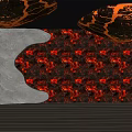 Lava Inspired Pendant Decor With Flowing Red Yellow Texture For Modern Home Interior