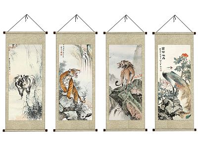 New Chinese Animal Painting Elegant Ink Decorative Painting model