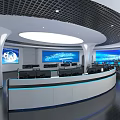 modern command center 3d model