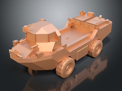 Modern sculpture amphibious vehicle ship special vehicle model