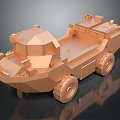 Modern sculpture amphibious vehicle ship special vehicle 3d model