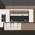 Modern Restaurant Kitchen With Light Wood Cabinets And Black Countertop