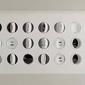 Modern Wall Design With Circular Decorative Elements In White And Black Arrangement