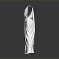 Elegant White Long Dress With Flowing Fabric And Drape Design