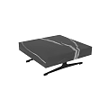 Modern Coffee Table Design With Marble Top And Black Metal Legs