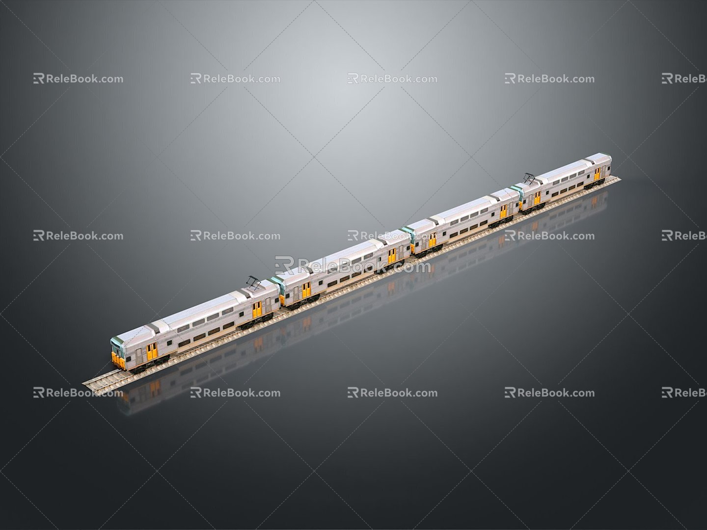 Modern moving rail car Subway car Train car Train car model