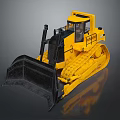 Yellow Tracked Bulldozer Heavy Duty Functional Construction Vehicle with Front Blade