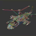 Military Helicopter Model Featuring Dual Rotors Z Marking Weapon Mounts And Transparent Cockpit