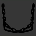 Stylish Daily Living Essential Goggles With Black Frame Orange Lenses And Chain Accessory