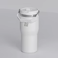 Stanley White Insulated Tumbler With Handle And Secure Lid Design