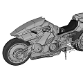 Futuristic Concept Motorcycle With Sleek Aerodynamic Design Metallic Body And Mechanical Details